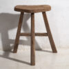 Ancien tabouret rustique en bois (c.1920) #2