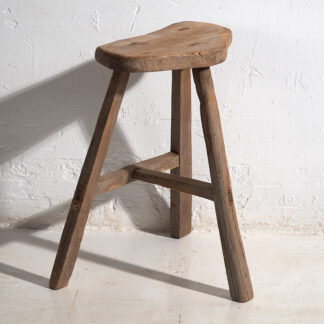 Antique rustic wood stool (c.1920) #2