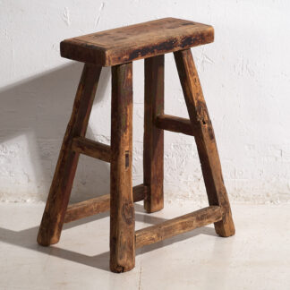 Antique rectangular lounge stool (c.1920) #3