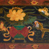 Baúl chino antiguo de color oscuro y de motivos florales (c.1900) #2