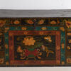 Baúl chino antiguo de color oscuro y de motivos florales (c.1900) #2