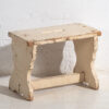 Ancien tabouret de cuisine bas blanc (c.1920) #11