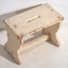 Ancien tabouret de cuisine bas blanc (c.1920) #11