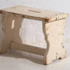Ancien tabouret de cuisine bas blanc (c.1920) #11