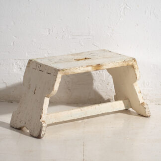 Antique white stool (c.1920) #4