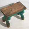 Antiguo taburete de estilo primitivo en color verde marino (c.1920) #7