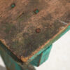Antiguo taburete de estilo primitivo en color verde marino (c.1920) #7