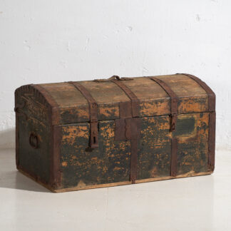 Antique storage chest with green patina (c.1900)