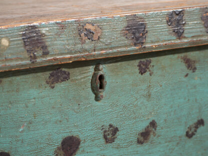 Antique mint green storage trunk (c.1920) #41