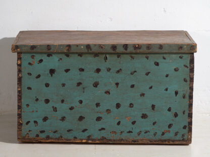 Antique mint green storage trunk (c.1920) #41