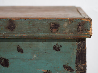 Antique mint green storage trunk (c.1920) #41