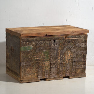 Antique chest with olive green patina (c.1920) #53