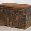 Coffre ancien patiné vert olive (c.1920) #53