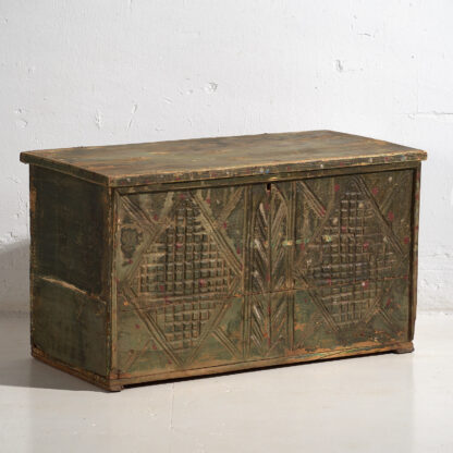 Antique green patina antique chest (c.1920) #58