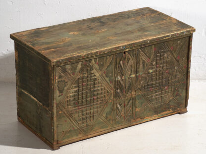 Antique green patina antique chest (c.1920) #58