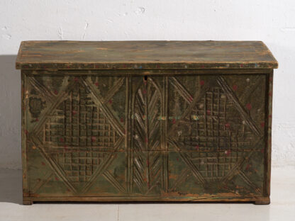 Antique green patina antique chest (c.1920) #58