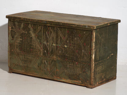 Antique green patina antique chest (c.1920) #58