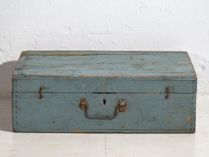 Antique wooden case with light blue patina (c.1920) #61