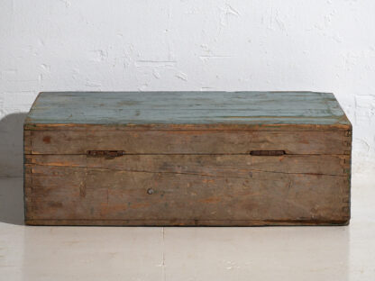 Antique wooden case with light blue patina (c.1920) #61