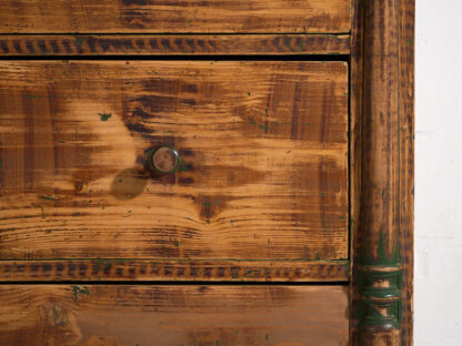 Large antique antique chest of drawers with green patina (c.1920) #102