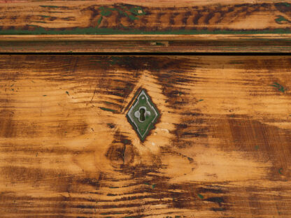 Large antique antique chest of drawers with green patina (c.1920) #102