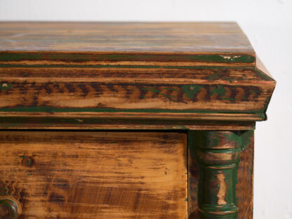 Large antique antique chest of drawers with green patina (c.1920) #102