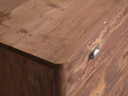 Three drawer chest with maroon patina (c.1920) #106