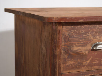 Three drawer chest with maroon patina (c.1920) #106