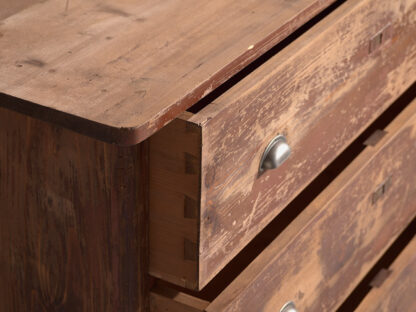 Three drawer chest with maroon patina (c.1920) #106