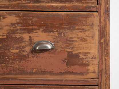 Three drawer chest with maroon patina (c.1920) #106