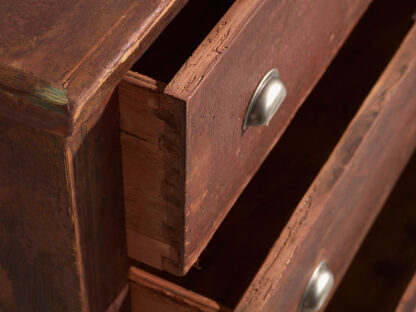 Antique chest of drawers in maroon red (c.1920)