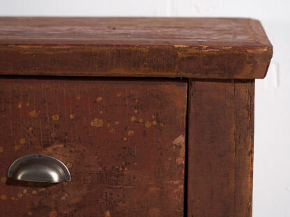 Antique chest of drawers in maroon red (c.1920)