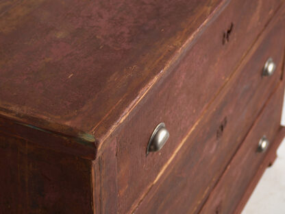 Antique chest of drawers in maroon red (c.1920)