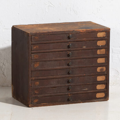 Small antique dark brown file cabinet (c.1920)