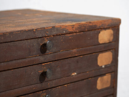 Small antique dark brown file cabinet (c.1920)