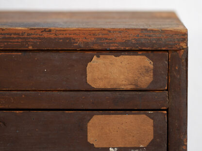 Small antique dark brown file cabinet (c.1920)