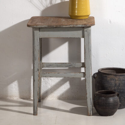 Antique high side table with grey patina (c.1920)