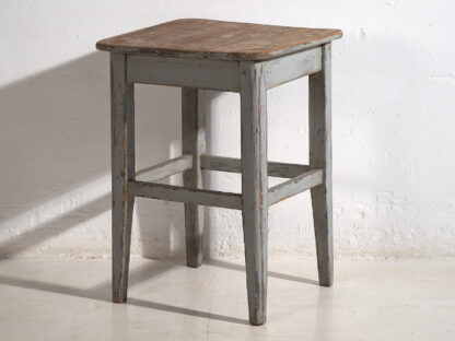 Antique high side table with grey patina (c.1920)