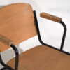 Chaises de salle à manger de style vintage avec accoudoirs (c.1950). Ensemble de 4 pièces