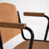 Chaises de salle à manger de style vintage avec accoudoirs (c.1950). Ensemble de 4 pièces