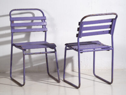 Violet antique patio chairs (c.1920). Set of 2 pieces