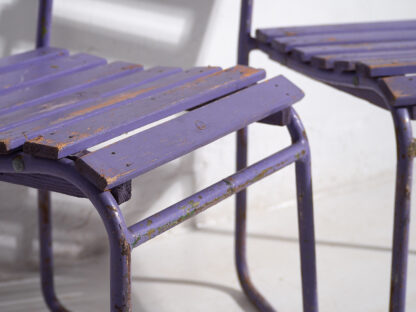 Violet antique patio chairs (c.1920). Set of 2 pieces