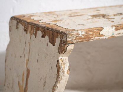 Antique white low stool (c.1920) #8