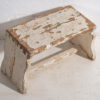 Antique white low stool (c.1920) #8