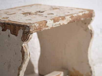 Antique white low stool (c.1920) #8