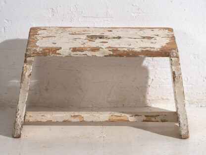 Antique white low stool (c.1920) #8