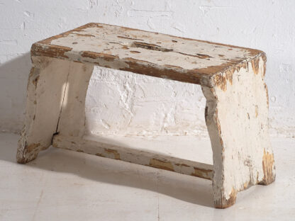 Antique white low stool (c.1920) #8