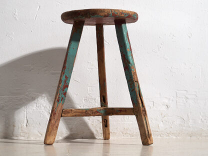 Primitive antique solid wood stool (c.1920)