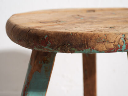 Primitive antique solid wood stool (c.1920)