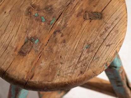 Primitive antique solid wood stool (c.1920)